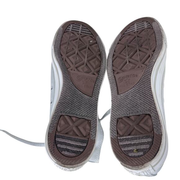 Converse Chuck Taylor All Star High Top Sneakers‎ Womens 10 Sparkle Silver Gray - Picture 8 of 11